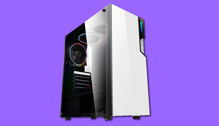 白色高端側(cè)透機箱，高顏值鋼化玻璃款